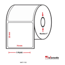 ETIQUETAS PARA IMPRESIÓN  TERMICO SEMI RECUBIERTO AVANCE 25 MM ANCHO 76 MM NUCLEO 1” 1 FILA (S) 2643 ETIQ X ROLLO